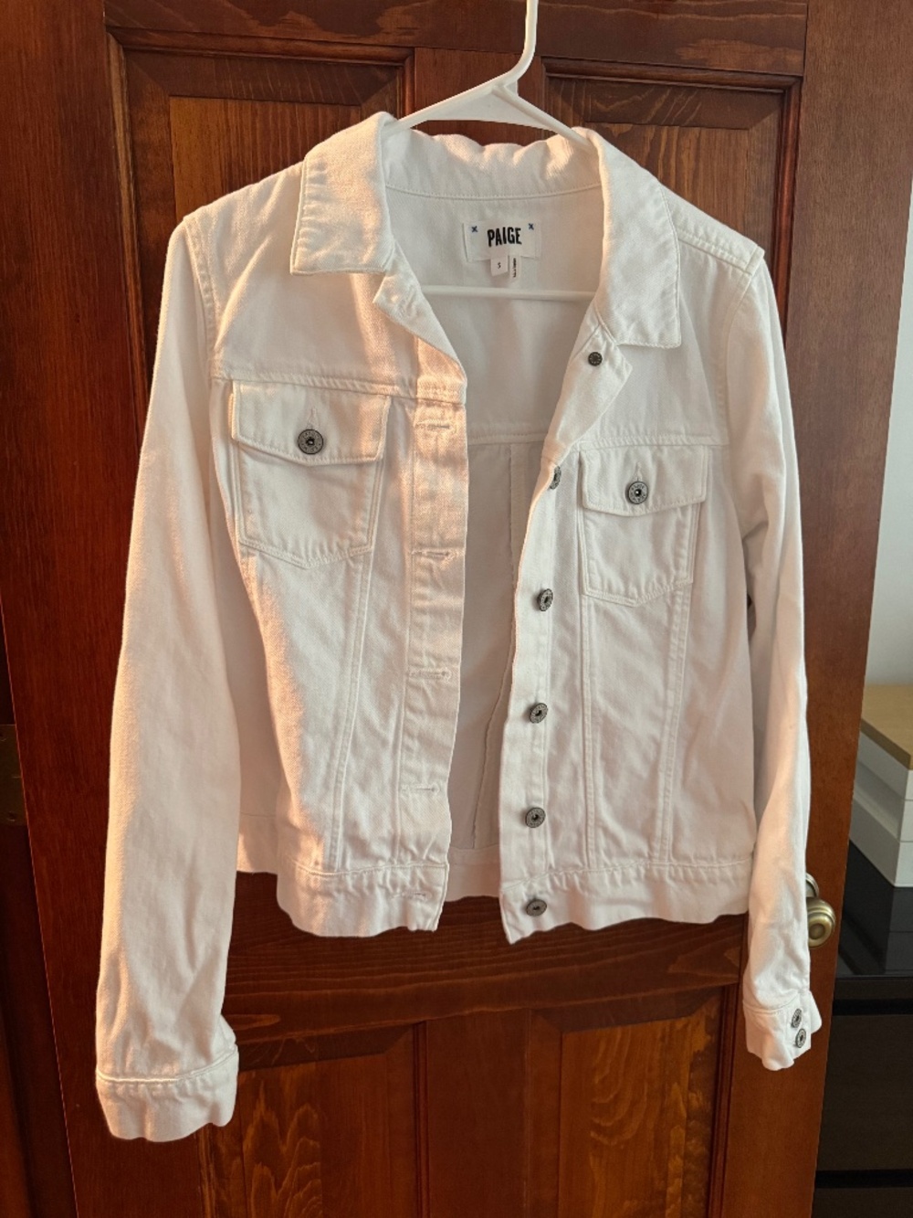 Paige white denim jacket